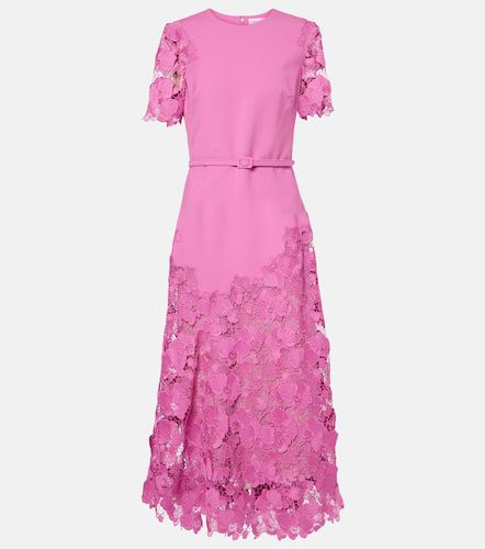 Orchid guipure wool-blend midi dress - Oscar de la Renta - Modalova