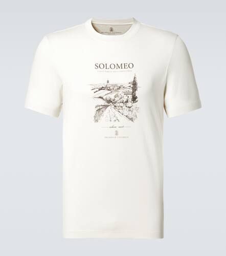 Bedrucktes T-Shirt aus Baumwolle - Brunello Cucinelli - Modalova