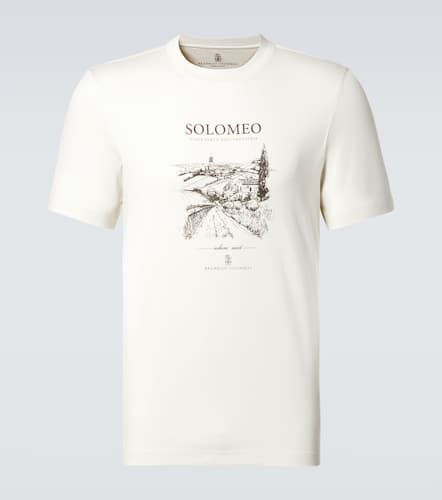 Printed cotton T-shirt - Brunello Cucinelli - Modalova