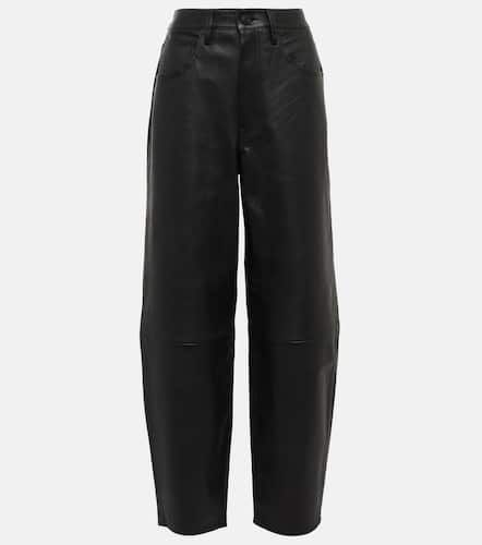High-rise wide-leg leather pants - Frame - Modalova