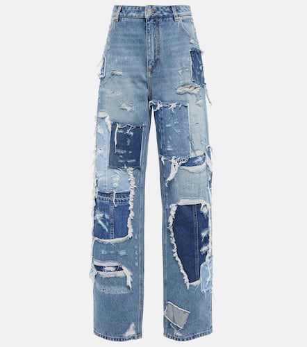 Jeans a gamba larga patchwork - Dolce&Gabbana - Modalova