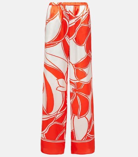 Ramona printed silk satin wide-leg pants - SIR - Modalova