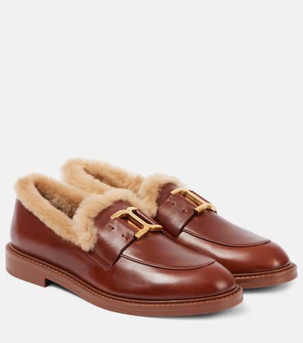 Chloé Loafers Marcie aus Leder mit Shearling - Chloe - Modalova