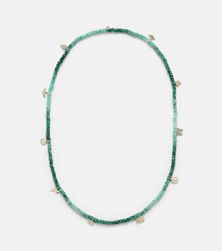Kt gold charm necklace with emeralds - Sydney Evan - Modalova