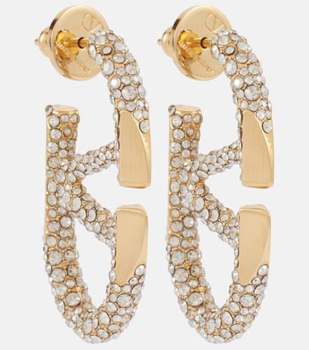 VLogo Bold crystal-embellished earrings - Valentino - Modalova
