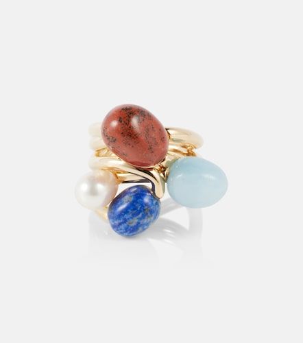 Mellow gold-plated ring with gemstones - Zimmermann - Modalova