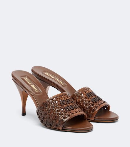 Miu Miu Mules in pelle - Miu Miu - Modalova