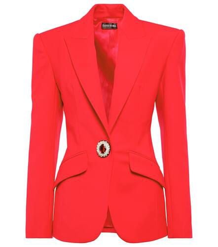 Embellished virgin wool blazer - David Koma - Modalova