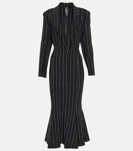 Pinstripe jersey midi dress - Norma Kamali - Modalova