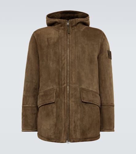 Jacke Ghost aus Veloursleder mit Shearling - Stone Island - Modalova