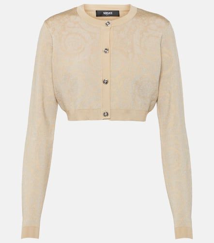 Cropped-Cardigan Barocco aus Lamé - Versace - Modalova