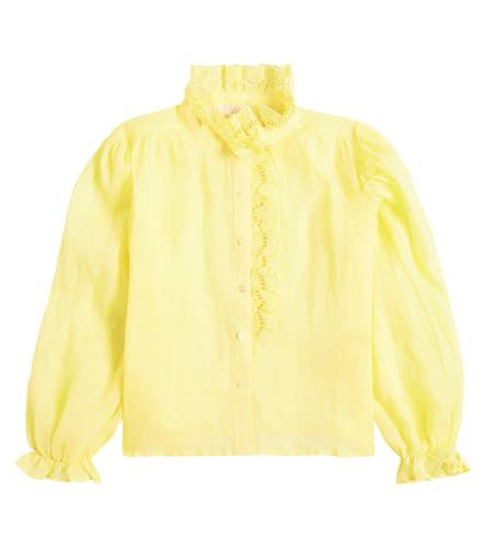 Camisa de lino bordada - Petite Amalie - Modalova