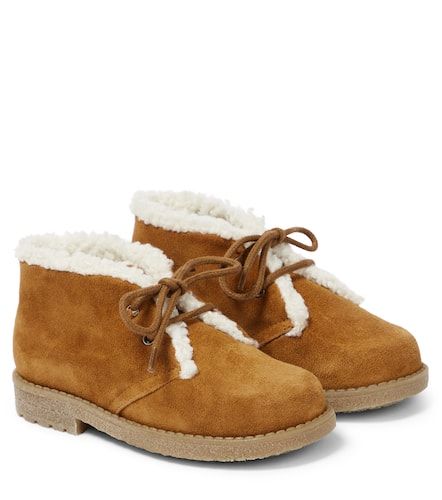 Shearling-lined suede desert boots - PePe - Modalova