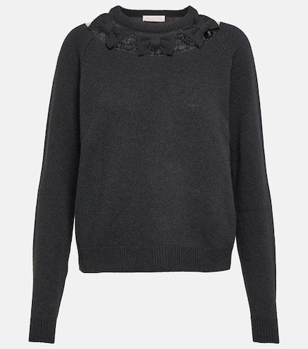 Bow-detail virgin wool sweater - Valentino - Modalova
