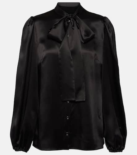 Bow-detail silk satin blouse - Dolce&Gabbana - Modalova