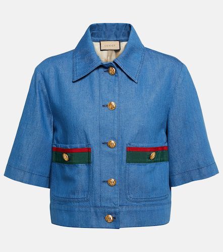 Gucci Camicia di jeans cropped - Gucci - Modalova