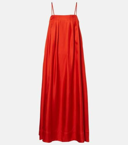 Heather silk twill maxi dress - Asceno - Modalova