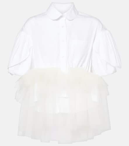 Camisa de algodón con ribete de tul - Simone Rocha - Modalova