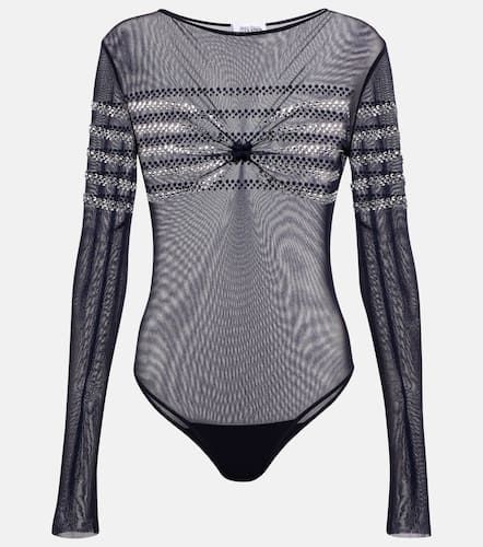 Crystal-embellished mesh bodysuit - Jean Paul Gaultier - Modalova