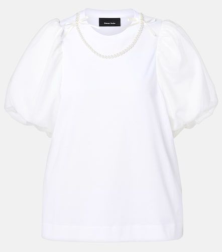 Camiseta de algodón con mangas abullonadas - Simone Rocha - Modalova
