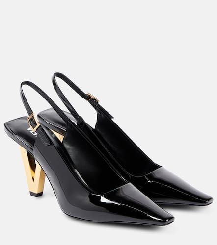 Slingback-Pumps aus Lackleder - Versace - Modalova