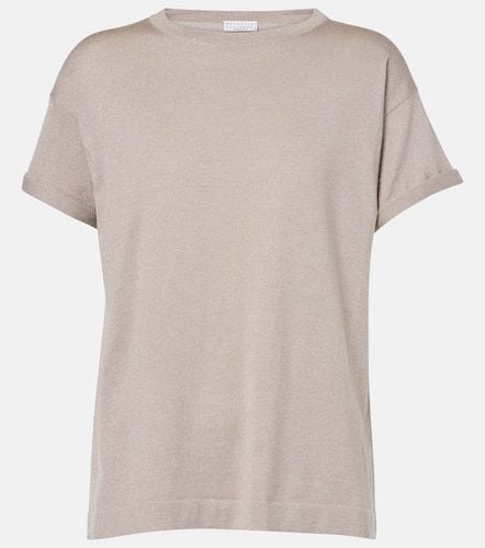 Camiseta de mezcla de cachemir y seda - Brunello Cucinelli - Modalova