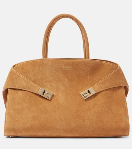 Ferragamo Borsa Hug Large in suede - Ferragamo - Modalova