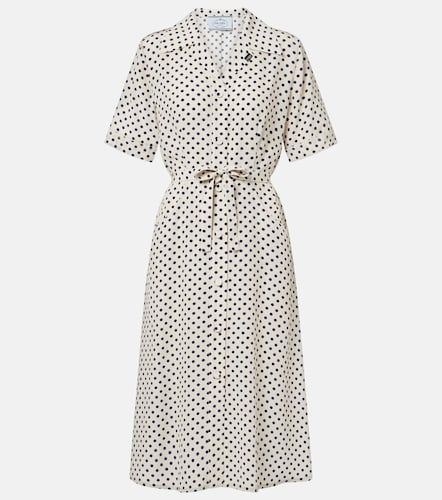 Vestido camisero de seda con lunares - Prada - Modalova