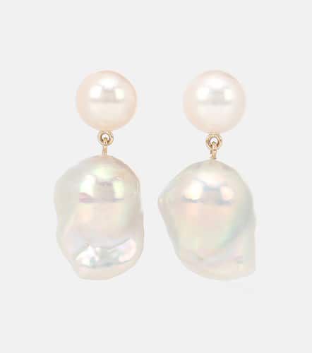 Venus Blac 14kt earrings with pearls - Sophie Bille Brahe - Modalova
