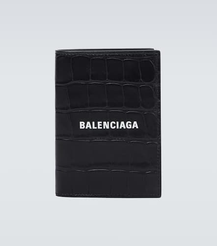 Cash leather wallet with logo - Balenciaga - Modalova