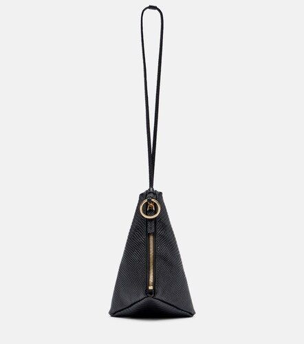 Solida Mini snake-effect leather pouch with strap - Calvin Klein Collection - Modalova