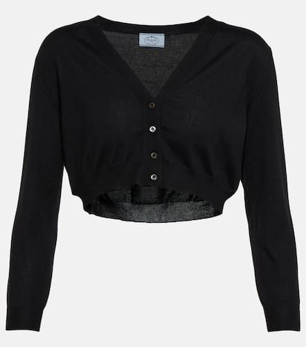 Cashmere and silk crop cardigan - Prada - Modalova