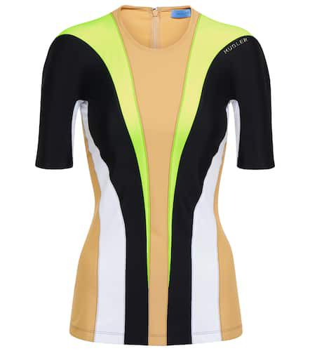 Mugler Logo striped top - Mugler - Modalova