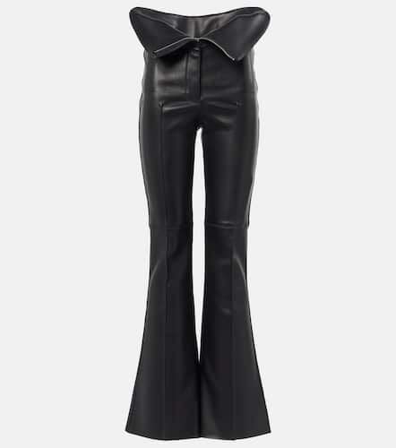 High-Rise-Hose aus Leder - Alexander McQueen - Modalova