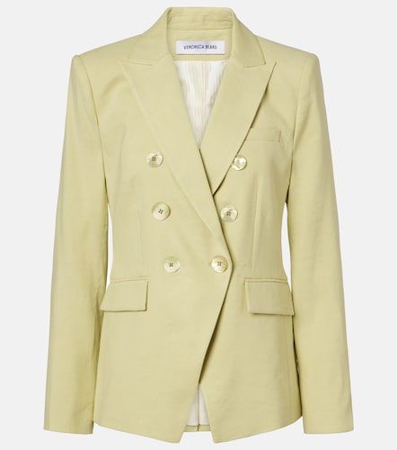 Blazer Miller in misto lino doppiopetto - Veronica Beard - Modalova