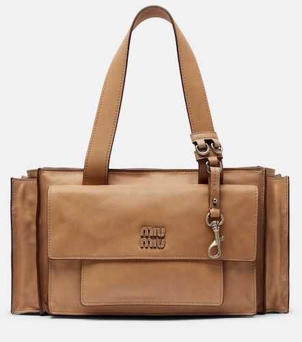 Utilitaire leather shoulder bag - Miu Miu - Modalova
