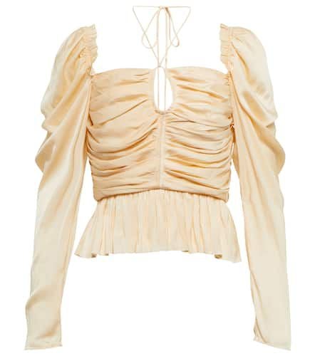 Mirelle ruched satin halterneck top - Ulla Johnson - Modalova