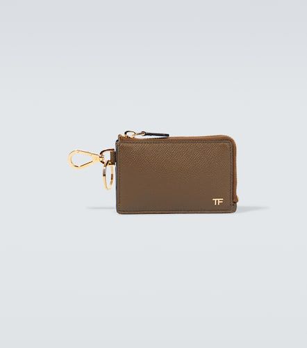 Leather cardholder with keychain - Tom Ford - Modalova
