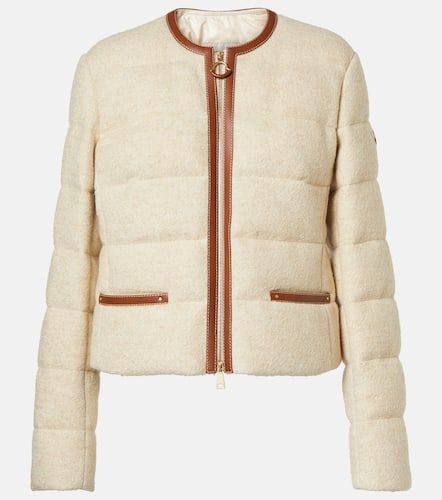 Daunenjacke Serinde aus Bouclé mit Leder - Moncler - Modalova