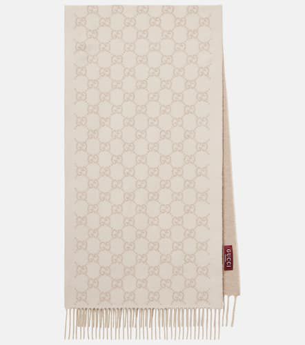 Sciarpa in cashmere GG con frange - Gucci - Modalova