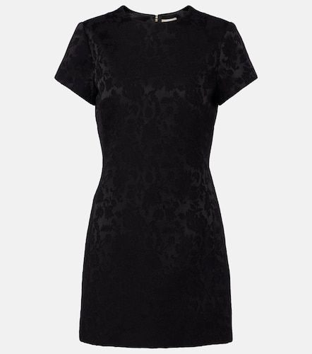Abito corto in misto cotone devoré floreale - Saint Laurent - Modalova