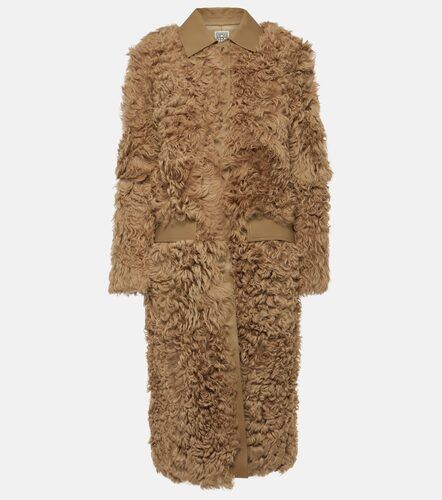 Cappotto in shearling con pelle - Toteme - Modalova