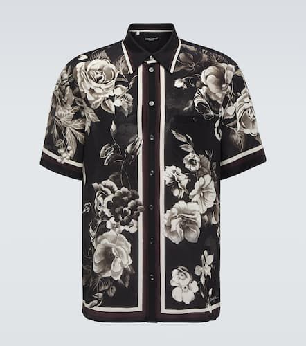 Camicia bowling in seta con stampa - Dolce&Gabbana - Modalova