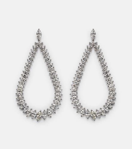 Pendientes de oro blanco de 18 ct con diamantes - Anita Ko - Modalova