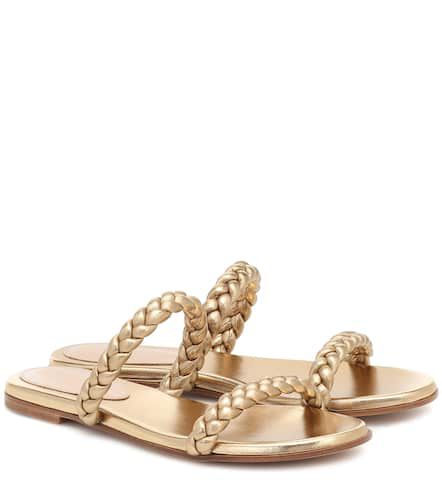 Marley metallic leather slides - Gianvito Rossi - Modalova