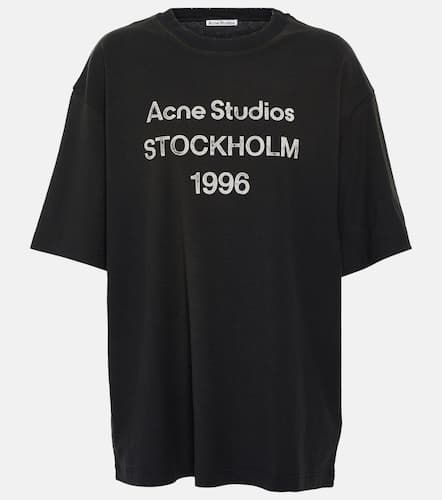 T-shirt in cotone e canapa con logo - Acne Studios - Modalova