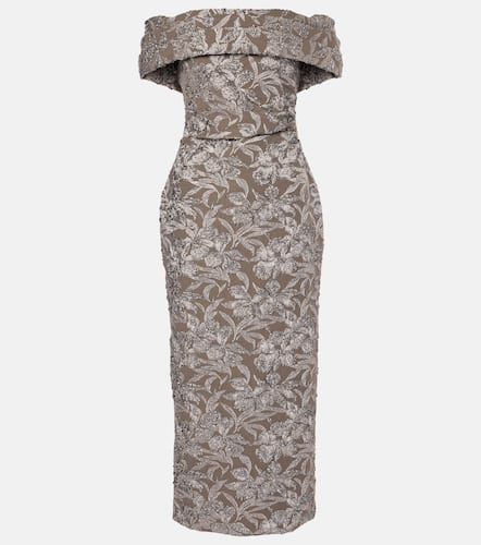 Floral jacquard midi dress - Oscar de la Renta - Modalova