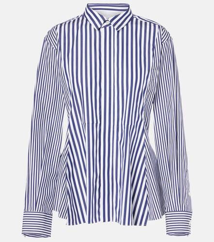 Camicia in cotone a righe con peplum - Sacai - Modalova