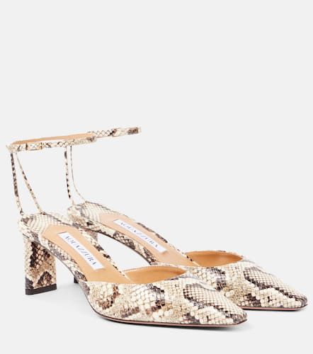 Blade 65 snake-effect leather pumps - Aquazzura - Modalova