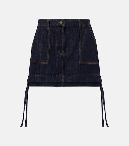 Loewe Jeansrock Anagram mit Leder - Loewe - Modalova